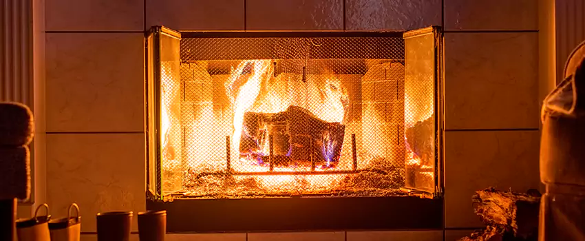 Mendota Hearth Landscape Fireplace Installation in Eastchester, New York
