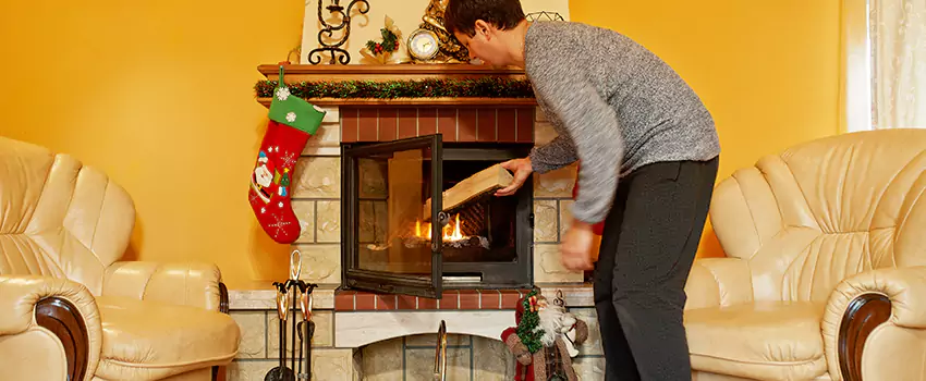 Rusted Metal Fireplace Restoration in Eastchester, New York